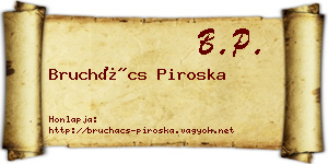 Bruchács Piroska névjegykártya