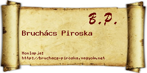 Bruchács Piroska névjegykártya
